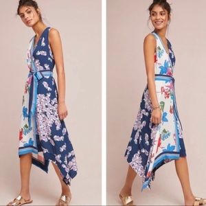 Anthropologie Maeve Botanica Faux Wrap Dress